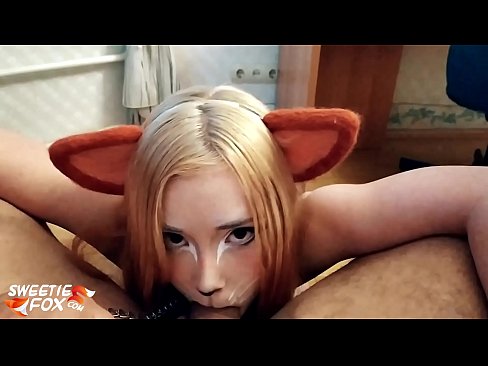 ❤️ Kitsune ngulu kontol lan cum ing dheweke tutuk ❤ Seks kualitas ing kita ❌️